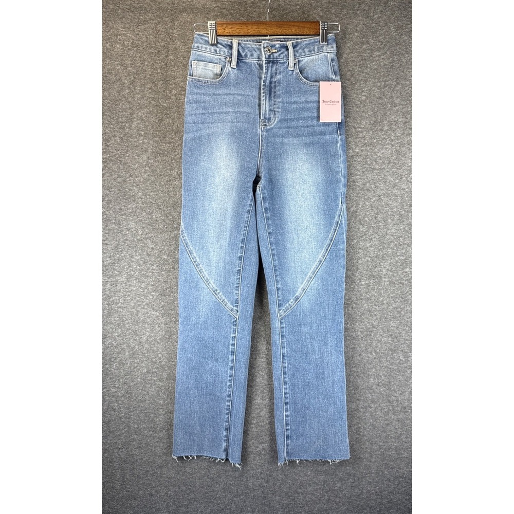 Juicy Couture 2of Hearts Venice Ankle Straight Leg Jeans 00/23 NEW Heart Pockets